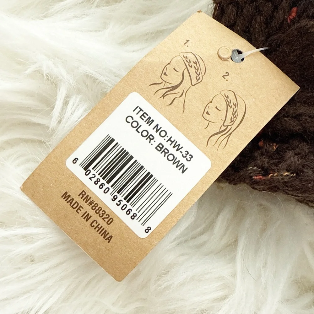 C.C Chocolate Speckled Knit Headband - Picture 2 of 4